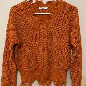 Burnt orange sweater